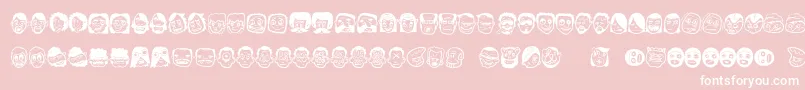 フォントThefreakyface – ピンクの背景に白い文字