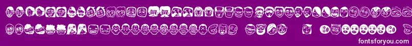 フォントThefreakyface – 紫の背景に白い文字