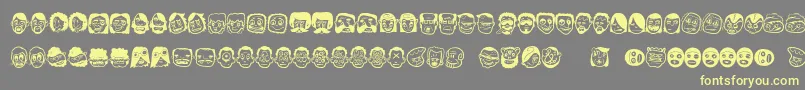 Thefreakyface Font – Yellow Fonts on Gray Background