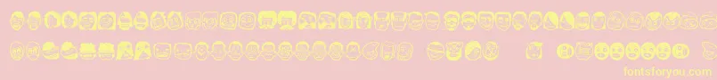 Thefreakyface Font – Yellow Fonts on Pink Background