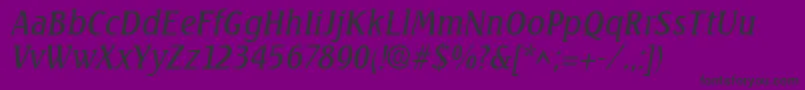 SeagulllhItalic Font – Black Fonts on Purple Background