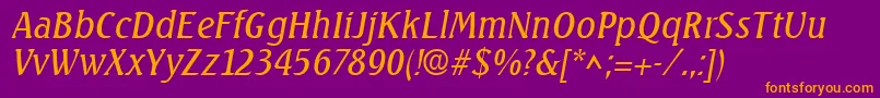 SeagulllhItalic Font – Orange Fonts on Purple Background