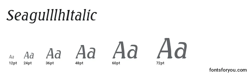 Размеры шрифта SeagulllhItalic