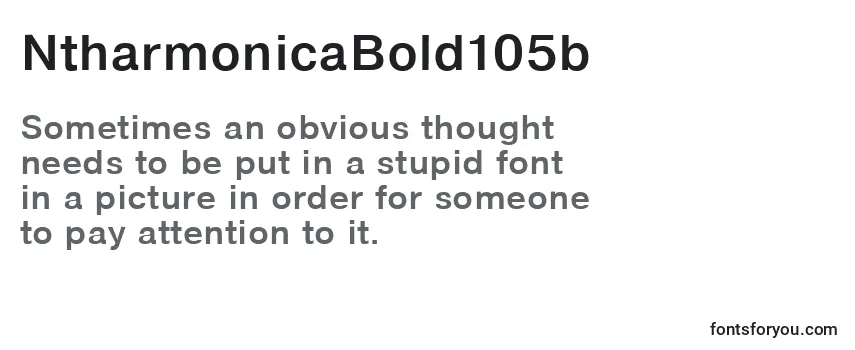 Review of the NtharmonicaBold105b Font