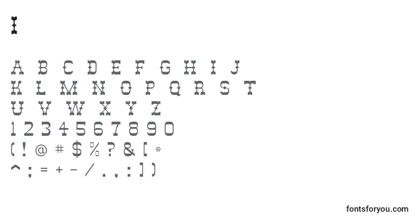 Schriftart Italianskyc – Alphabet, Zahlen, spezielle Symbole