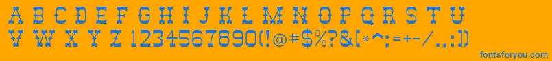 Italianskyc Font – Blue Fonts on Orange Background