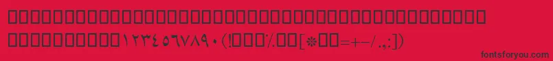 BLotus Font – Black Fonts on Red Background