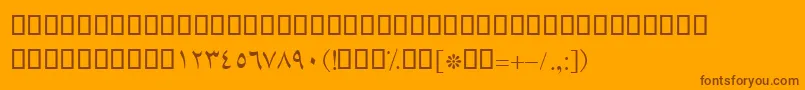Czcionka BLotus – brązowe czcionki na pomarańczowym tle