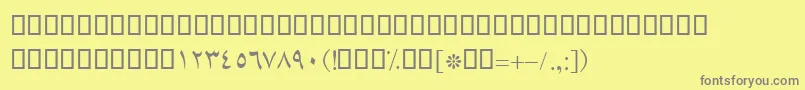 BLotus Font – Gray Fonts on Yellow Background