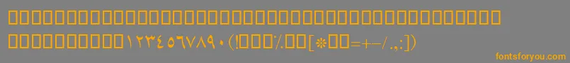 BLotus Font – Orange Fonts on Gray Background