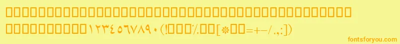 BLotus Font – Orange Fonts on Yellow Background