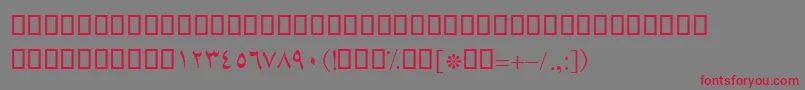 BLotus Font – Red Fonts on Gray Background