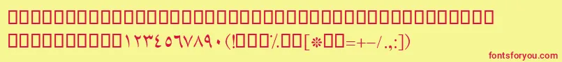 BLotus Font – Red Fonts on Yellow Background