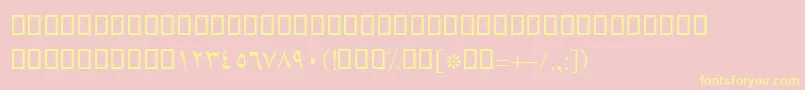 BLotus Font – Yellow Fonts on Pink Background