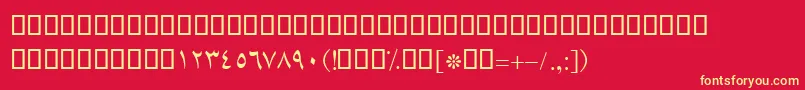 BLotus Font – Yellow Fonts on Red Background