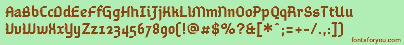 Gamaliel Font – Brown Fonts on Green Background