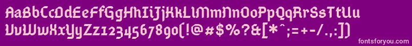 Gamaliel Font – Pink Fonts on Purple Background