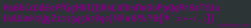 Gamaliel-Schriftart – Violette Schriften auf schwarzem Hintergrund