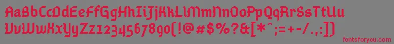 Gamaliel Font – Red Fonts on Gray Background