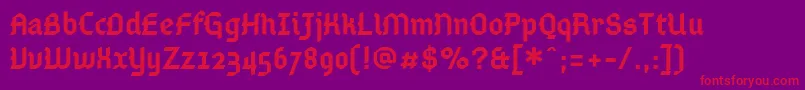 Gamaliel Font – Red Fonts on Purple Background