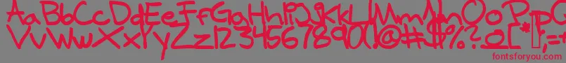 Samuels Font – Red Fonts on Gray Background