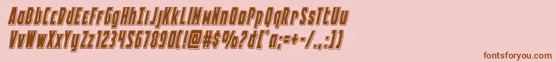 Battleworldpunchital Font – Brown Fonts on Pink Background