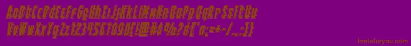 Battleworldpunchital Font – Brown Fonts on Purple Background