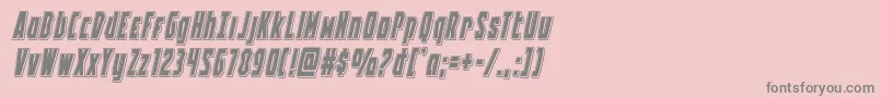 Battleworldpunchital Font – Gray Fonts on Pink Background