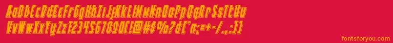 Battleworldpunchital Font – Orange Fonts on Red Background