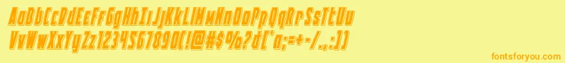 Battleworldpunchital Font – Orange Fonts on Yellow Background