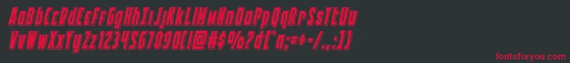 Battleworldpunchital Font – Red Fonts on Black Background