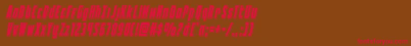 Battleworldpunchital Font – Red Fonts on Brown Background