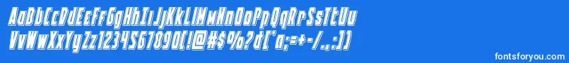 Battleworldpunchital Font – White Fonts on Blue Background