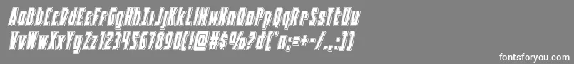 Battleworldpunchital-Schriftart – Weiße Schriften auf grauem Hintergrund