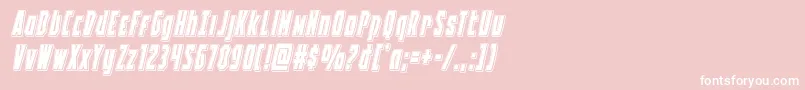 Battleworldpunchital Font – White Fonts on Pink Background