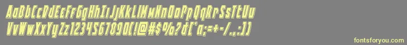 Battleworldpunchital Font – Yellow Fonts on Gray Background