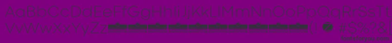 CodecColdExtralightTrial-fontti – mustat fontit violetilla taustalla
