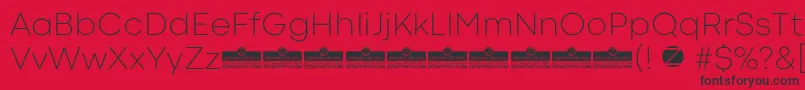 Шрифт CodecColdExtralightTrial – чёрные шрифты на красном фоне