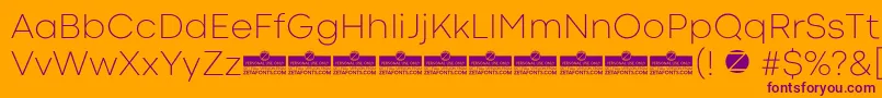 CodecColdExtralightTrial Font – Purple Fonts on Orange Background