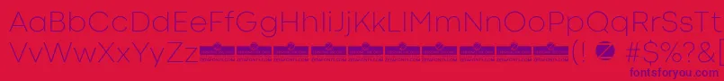 CodecColdExtralightTrial-fontti – violetit fontit punaisella taustalla