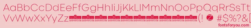 CodecColdExtralightTrial Font – Red Fonts on Pink Background