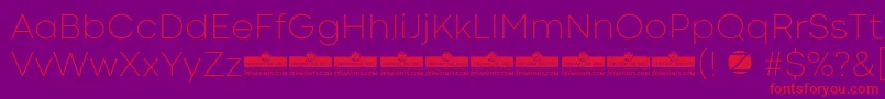 Czcionka CodecColdExtralightTrial – czerwone czcionki na fioletowym tle