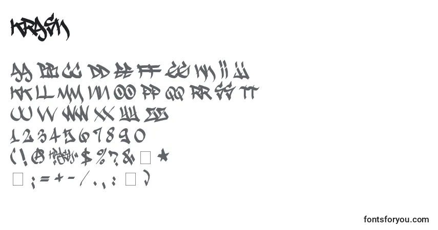 Krashフォント–アルファベット、数字、特殊文字