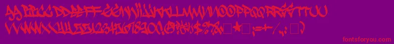 Krash Font – Red Fonts on Purple Background