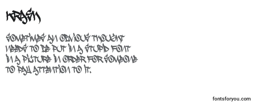 Schriftart Krash