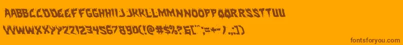 Hotkissleft Font – Brown Fonts on Orange Background
