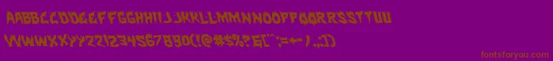 Hotkissleft Font – Brown Fonts on Purple Background