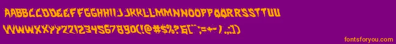 Hotkissleft Font – Orange Fonts on Purple Background