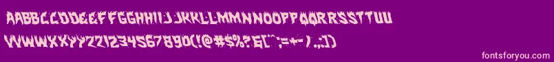 Hotkissleft Font – Pink Fonts on Purple Background