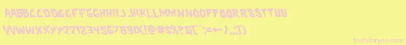 Hotkissleft Font – Pink Fonts on Yellow Background